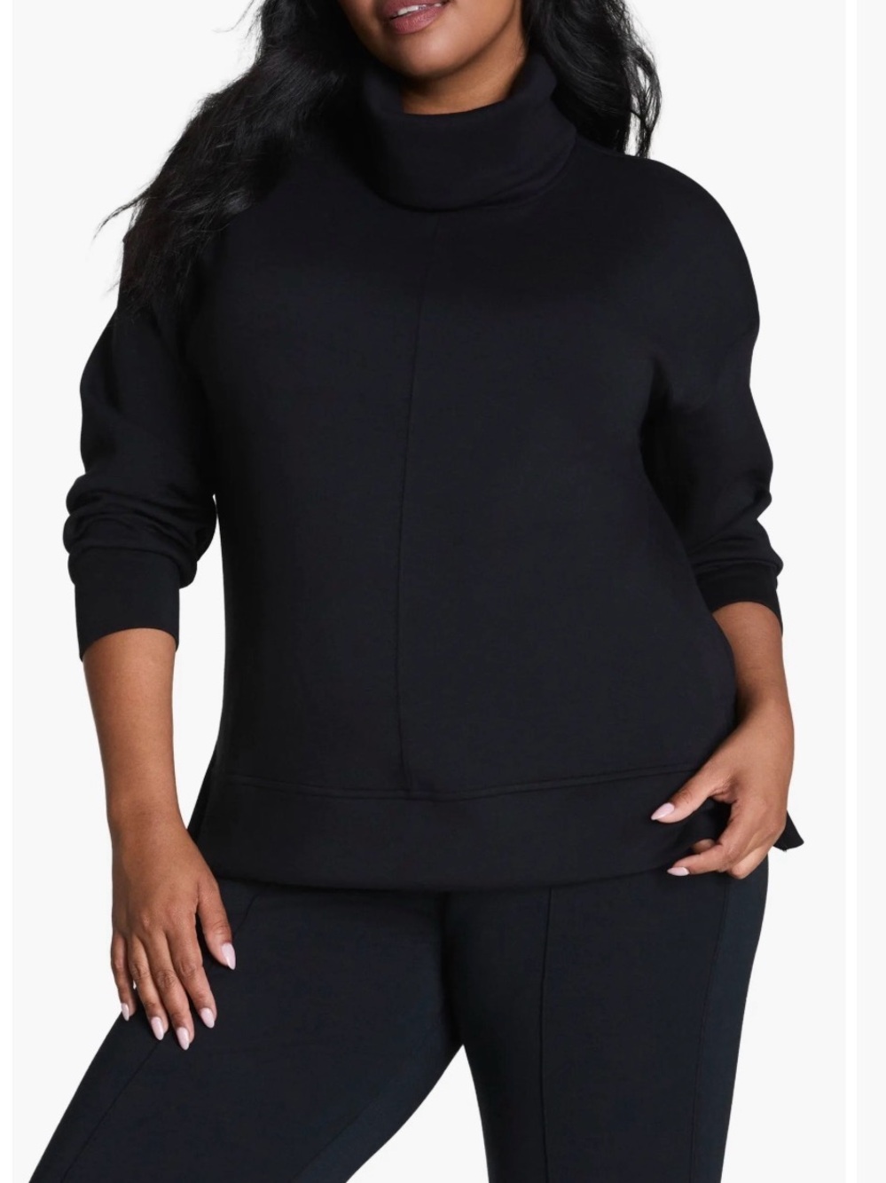 SPANX Black Air Essentials Tunic Sweatshirt Medium
